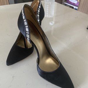 Nine West Women's TAPDANCE Satin Dress Pump with Rhinestones